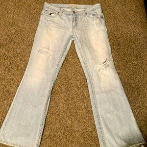 18. American Eagle Hipster Fit Light Wash Jeans